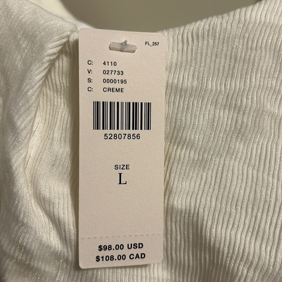 Anthropology white blouse size large - Picture 2 of 4